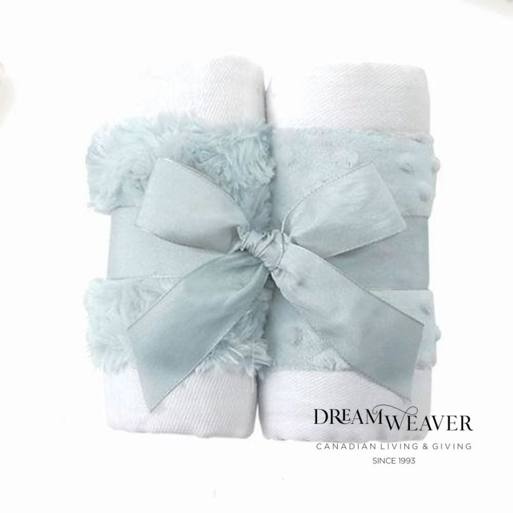 Baby Burp Cloth Set | Swirly Seafoam Green